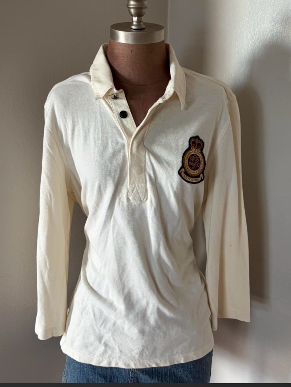 Ralph Lauren LRL Cream Rugby Polo